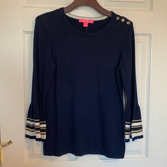 Navy Top Long Sleeve Lilly Pulitzer NWT, Size Xs main image 1